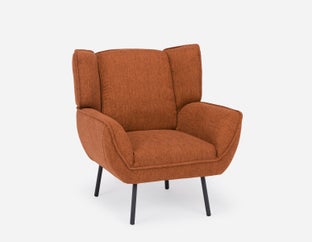 MARJORIE - fauteuil contemporain moderne - Rouille