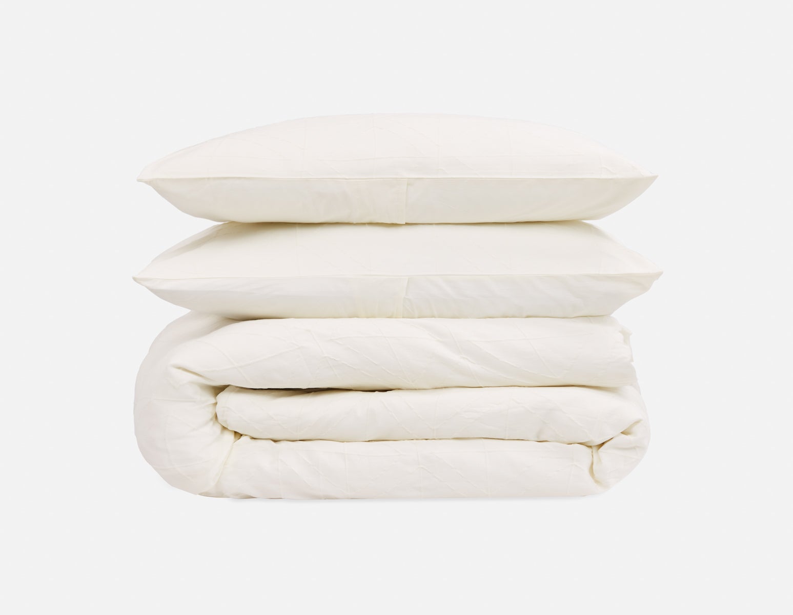 AMHERST - 3-piece queen duvet cover set - Cream