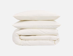 AMHERST - 3-piece queen duvet cover set - Cream