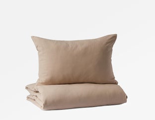 DEMI - 3-piece queen linen duvet cover set - Linen