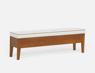 BENA - mid-century modern storage bench - Walnut