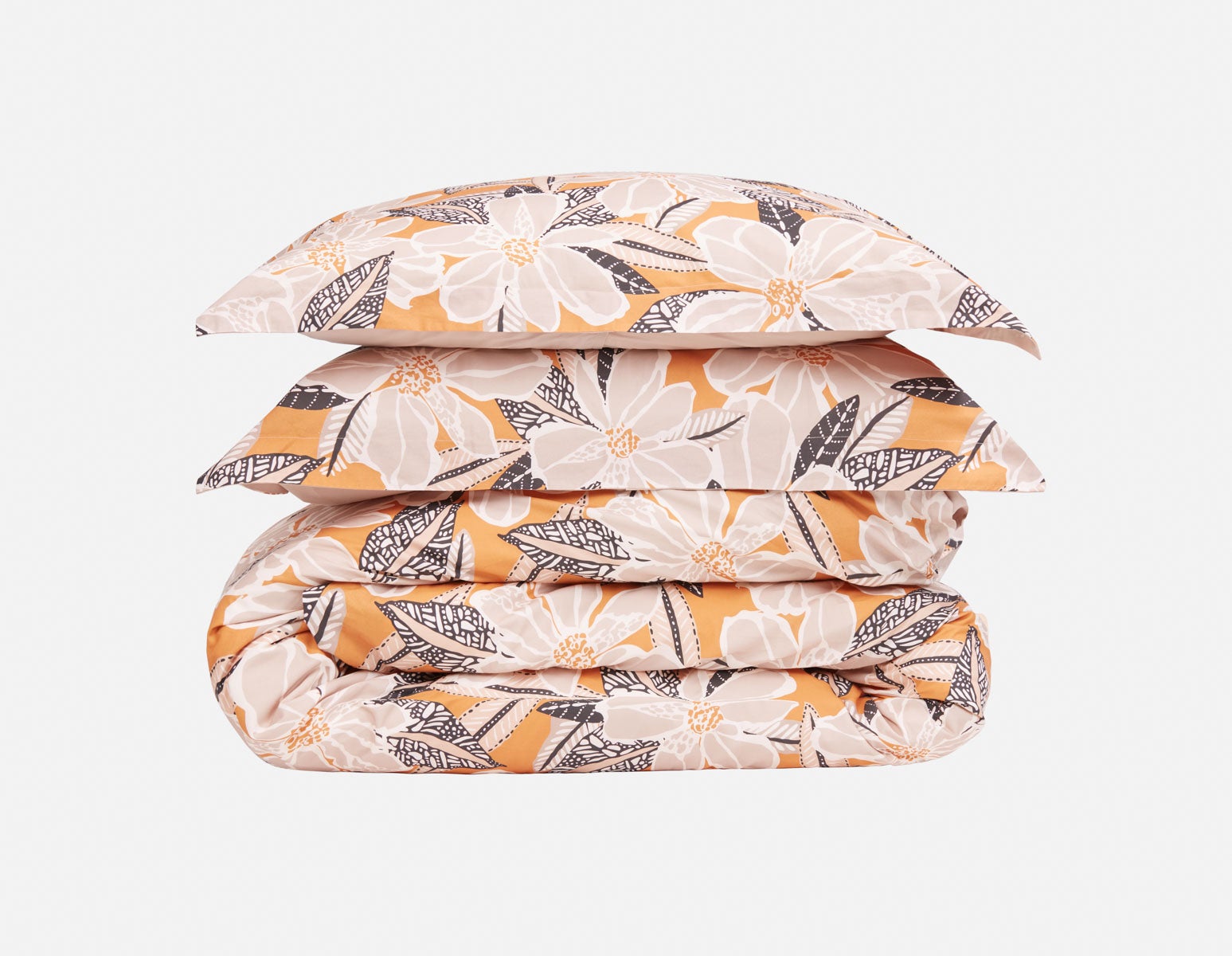 CALEDONIA - 3-piece queen duvet cover set - Taupe