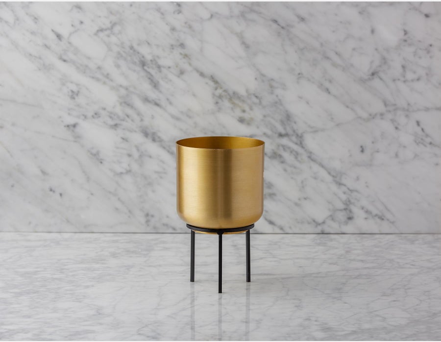 GOLDIO planter with stand 25 cm undefined