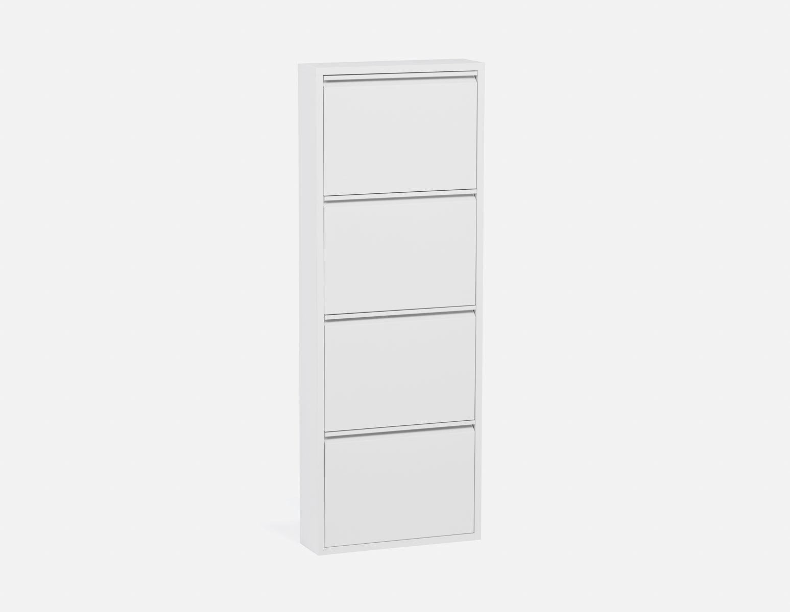 BERT - modern 4-door shoe cabinet - White