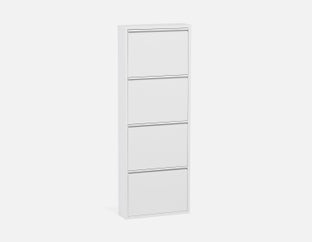 BERT - modern 4-door shoe cabinet - White