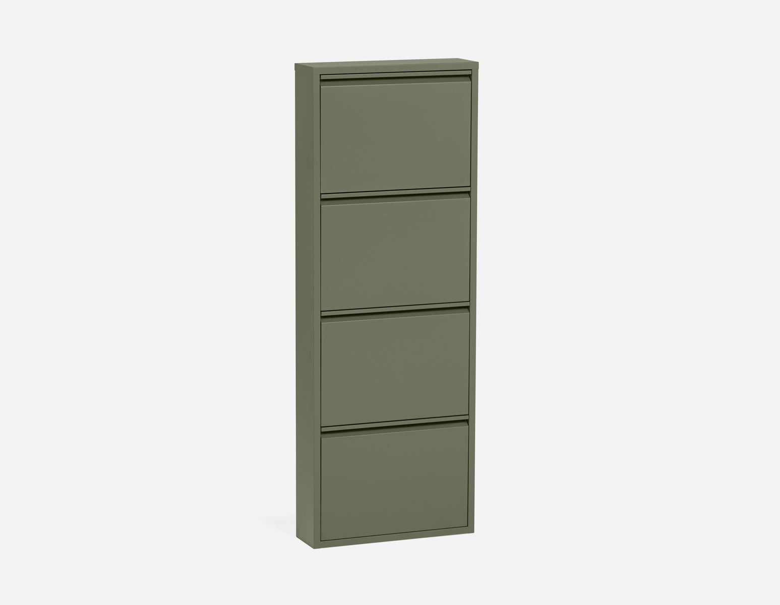 BERT - modern 4-door shoe cabinet - Olive