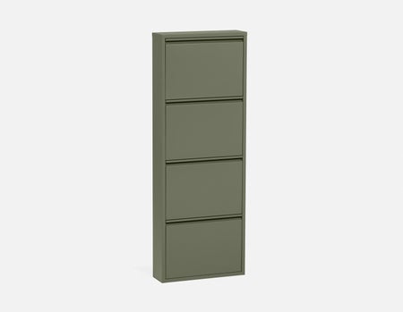 BERT - modern 4-door shoe cabinet - Olive
