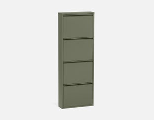 BERT - modern 4-door shoe cabinet - Olive