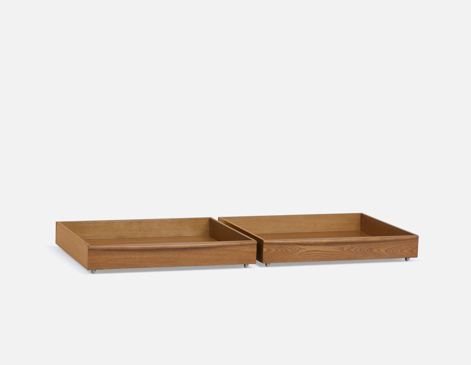 BENA - bed storage drawer set of 2 with casters - Walnut