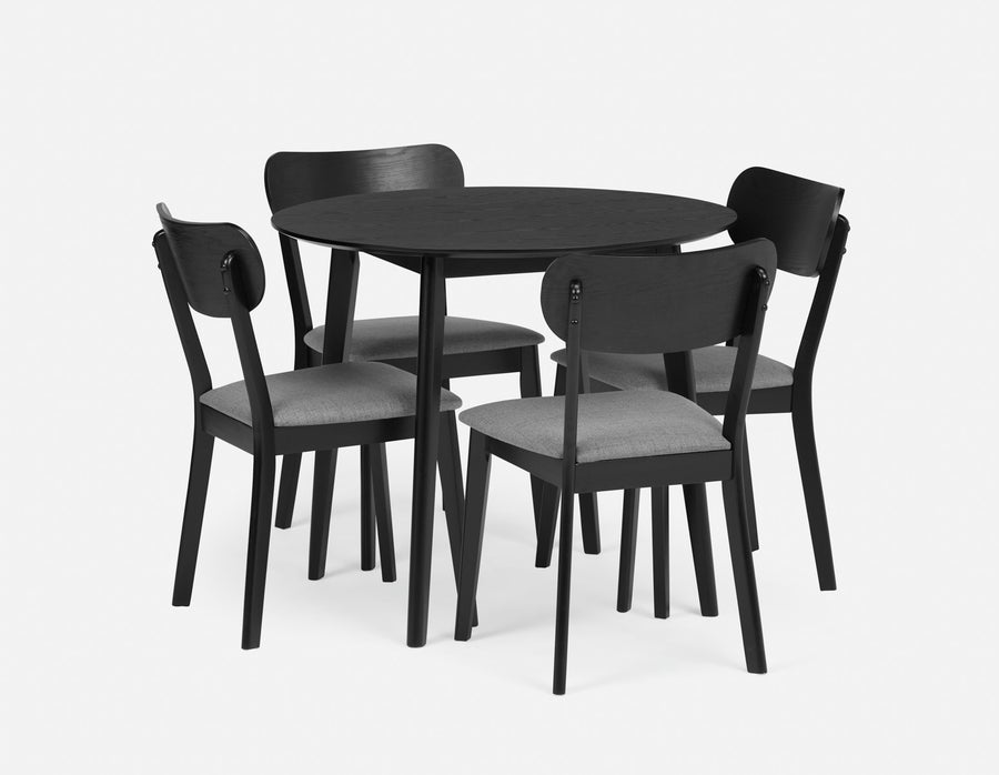 MONIKA mid-century modern 5-piece dining set undefined