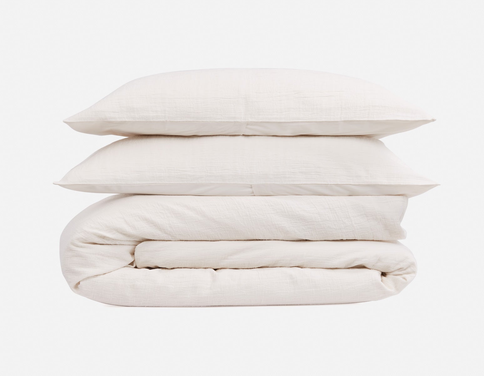 OXFORD - 3-piece king duvet cover set - Cream