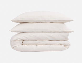 OXFORD - 3-piece king duvet cover set - Cream