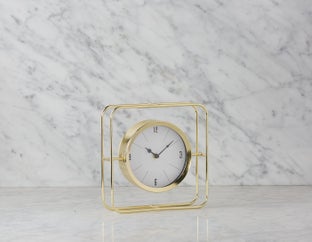 HEURE - horloge de table 22 cm - Or