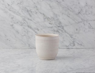 URIEL - ceramic pot 19 cm - White
