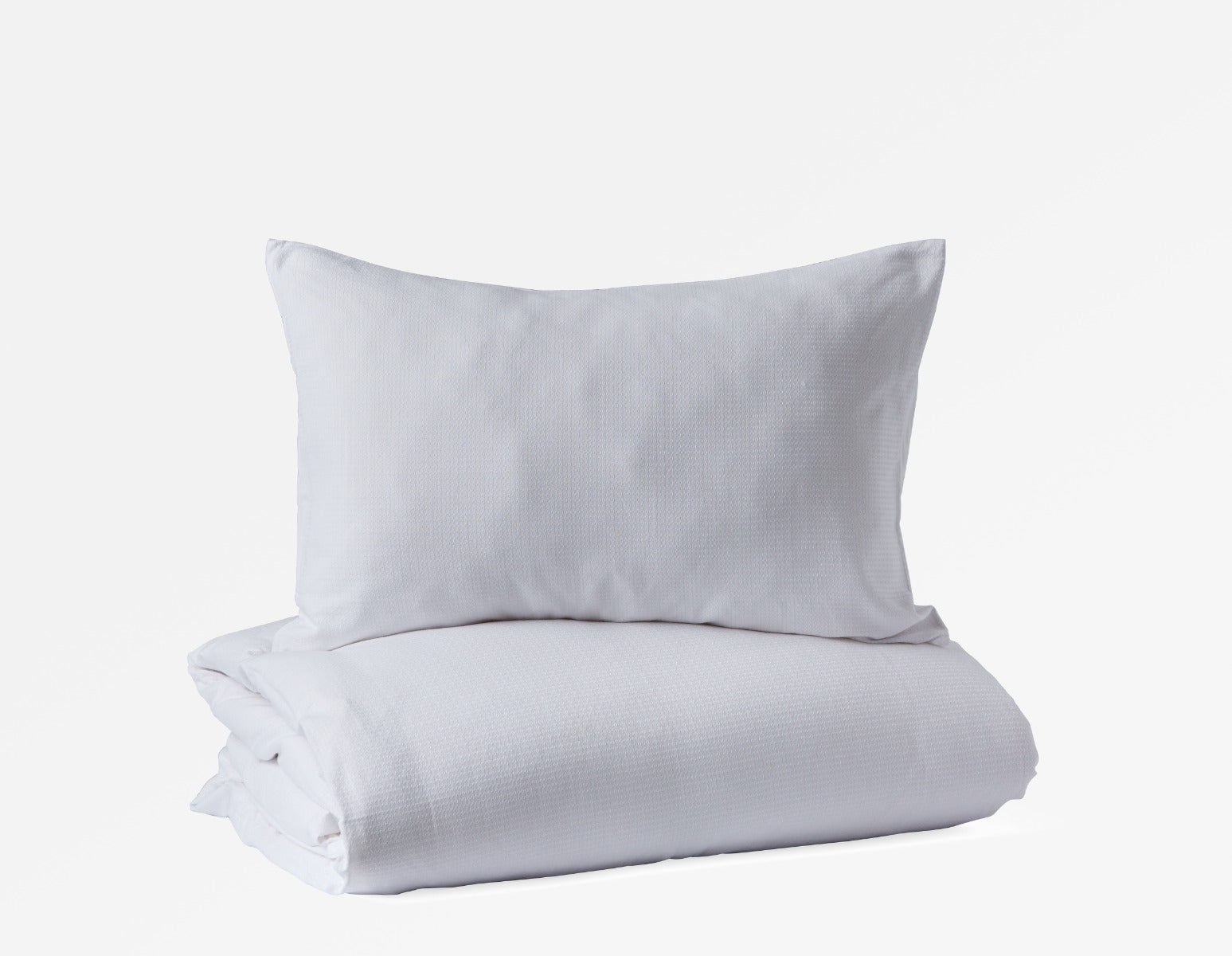EDDIE - 3-piece queen duvet cover set - White