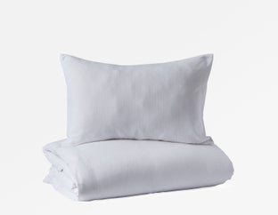 EDDIE - 3-piece queen duvet cover set - White
