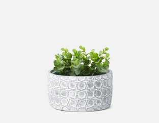 LIVI I - artificial potted plant 17 cm - White/Grey