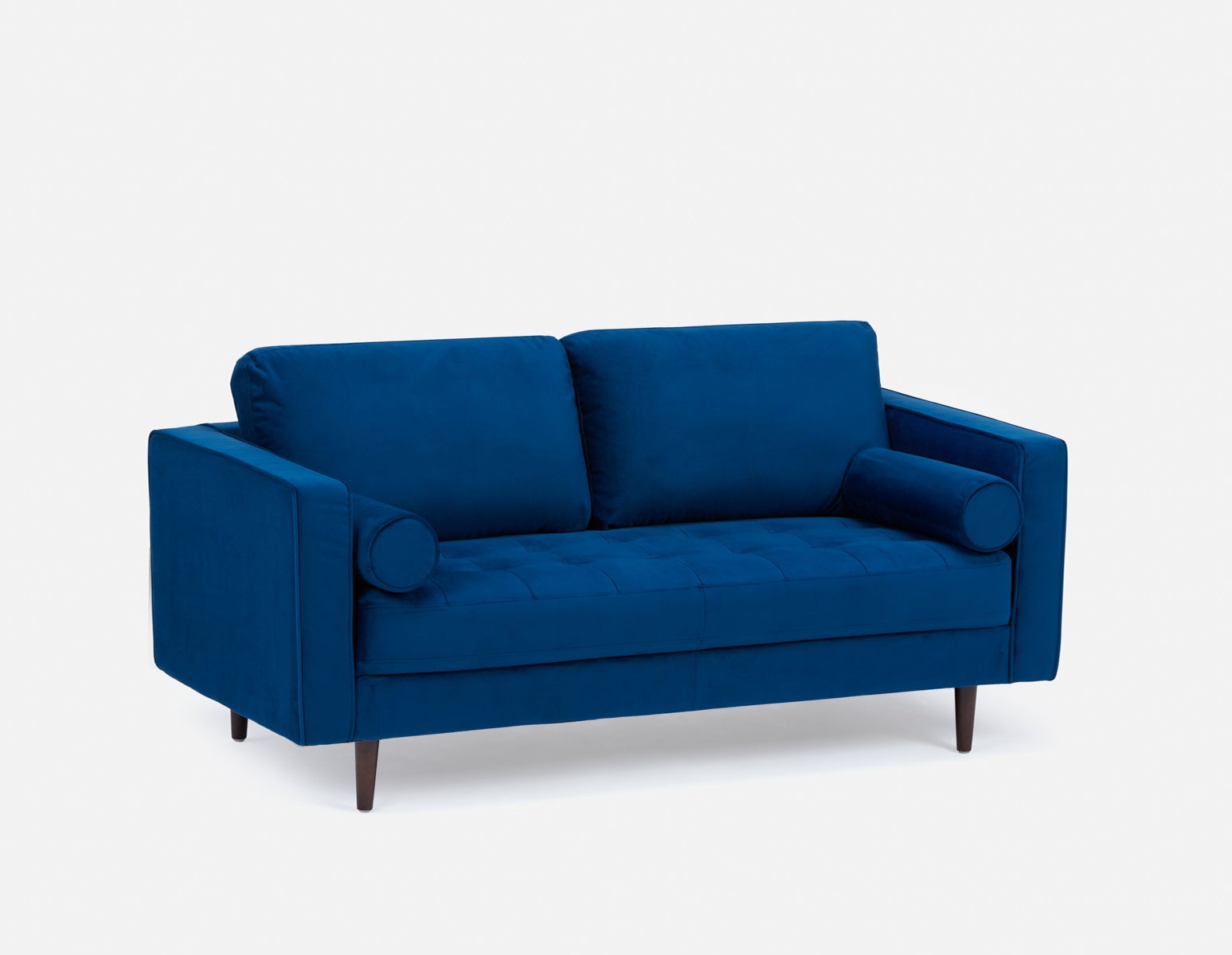 KINSEY - causeuse en velours - Bleu