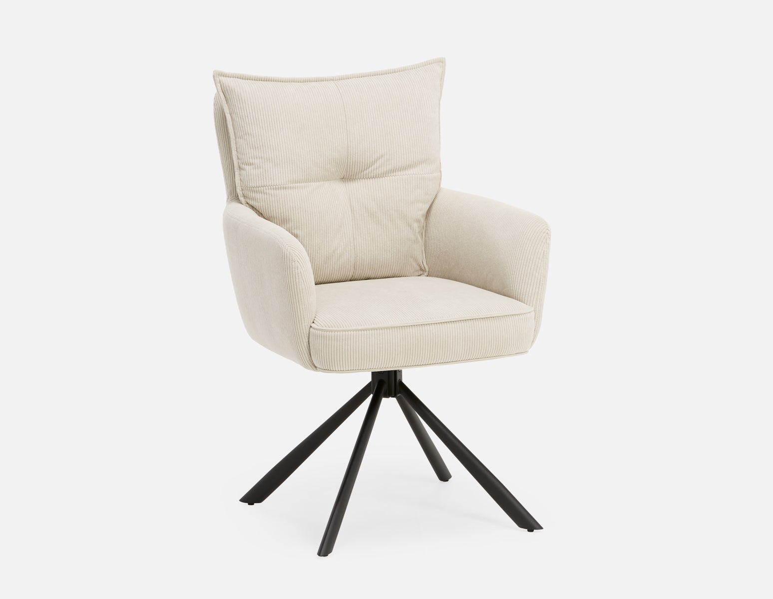 RICHARD - swivel dining armchair - Cream