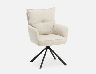 RICHARD - swivel dining armchair - Cream