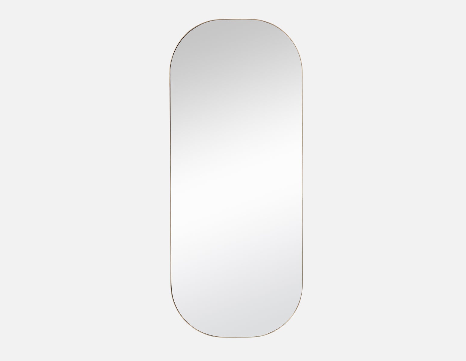 DENNES - miroir ovale en acier inoxydable 50 cm x 120 cm - Laiton