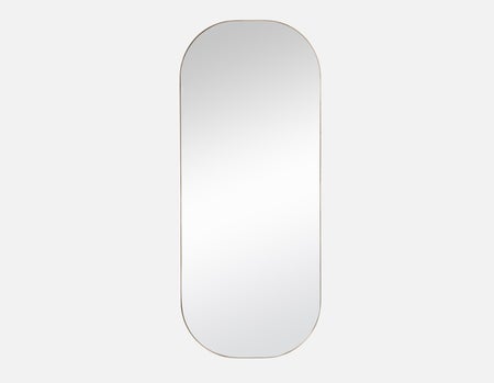 DENNES - miroir ovale en acier inoxydable 50 cm x 120 cm - Laiton