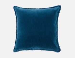 DULCE - velvet cushion 50 cm x 50 cm - Blue
