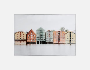 TRONDHEIM - framed giclée 150 cm x 100 cm - Multi