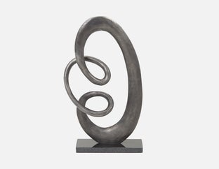 DISPUR - sculpture en aluminium 42cm - Noir