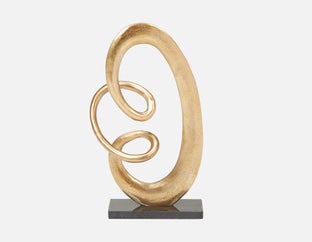 DISPUR - sculpture en aluminium 42cm - Or
