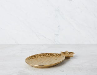 ANANAS I - pineapple-shaped plate 26 cm - Gold