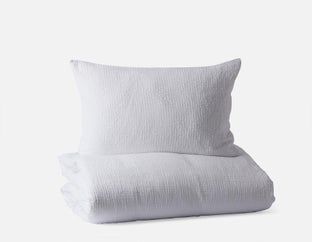 FELIPE - ensemble housse de couette 3 pièces, grand lit - Blanc