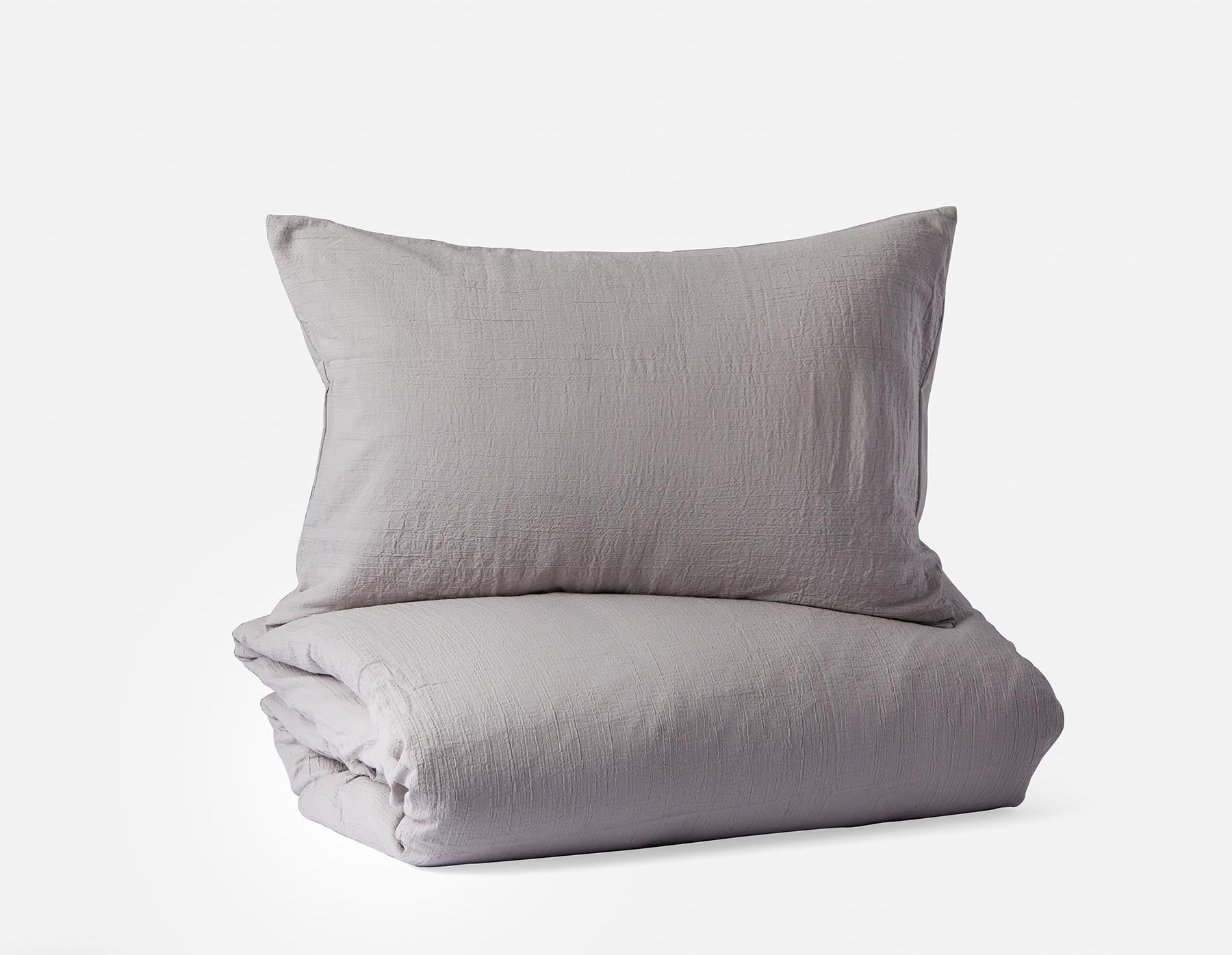 FELIPE - 3-piece queen duvet cover set - Grey