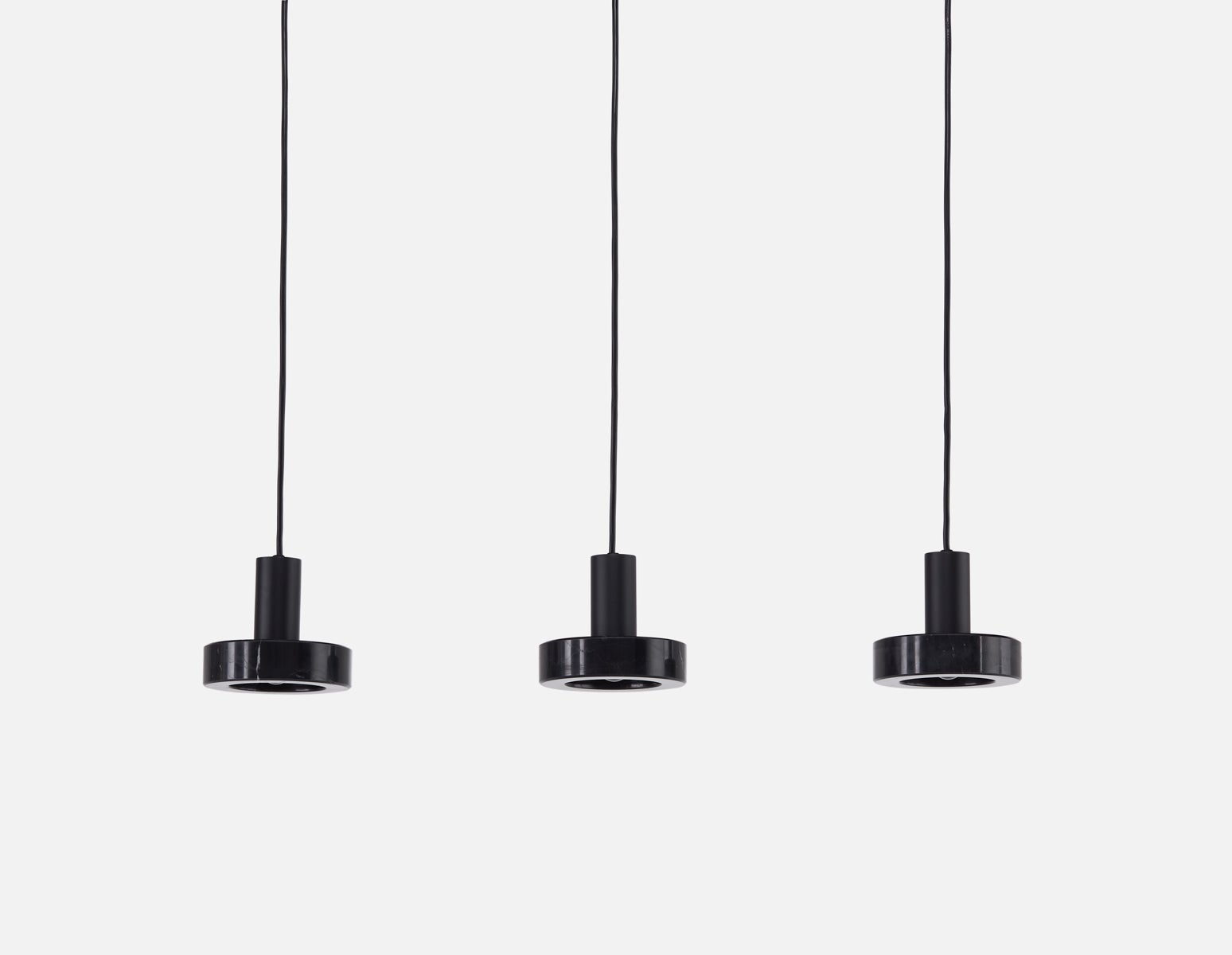 LUBEK - Suspension à 3 lampes - Noir