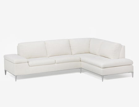 ANDREW - right-facing sectional sofa in performance fabric - Cream
