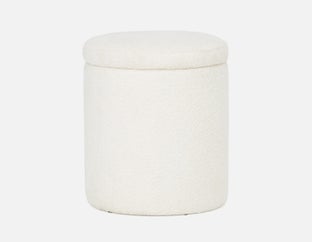 LAURENCE - pouf de rangement - Blanc