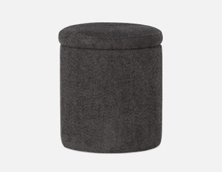 LAURENCE - pouf de rangement - Noir