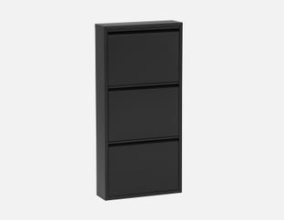 BERT - modern 3-door shoe cabinet - Black