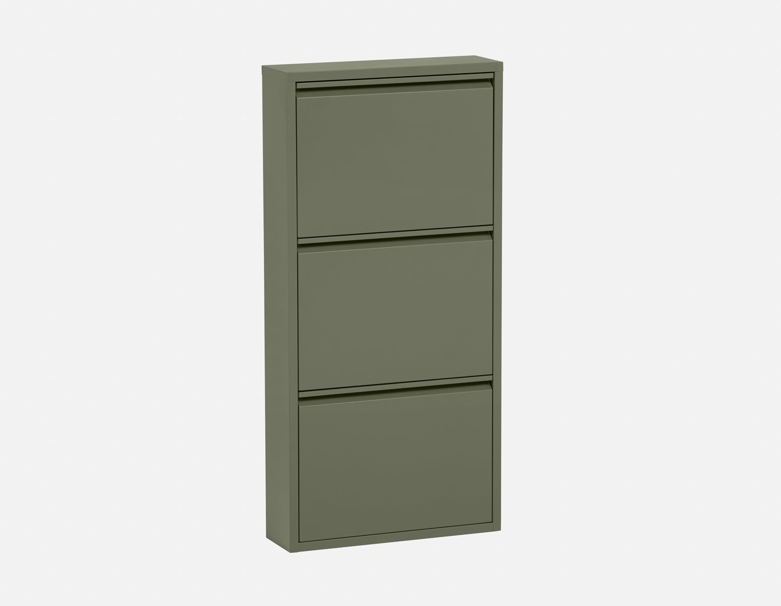 BERT - modern 3-door shoe cabinet - Olive