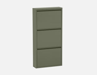 BERT - modern 3-door shoe cabinet - Olive