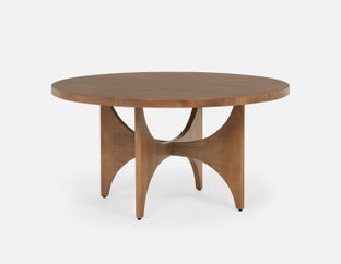 ROSETTA - table de salle à manger ronde en bois de manguier élégant 150 cm - Naturel
