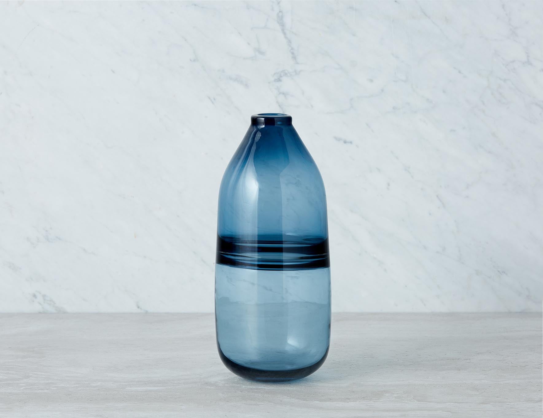 BLU - glass vase 30 cm - Blue