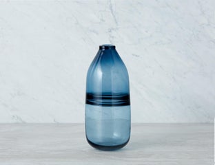 BLU - vase en verre 30 cm - Bleu