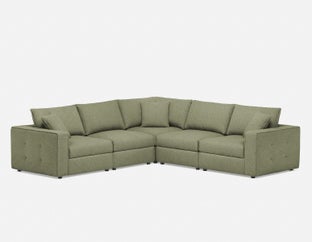 BOWERY - canapé d'angle contemporain - Vert