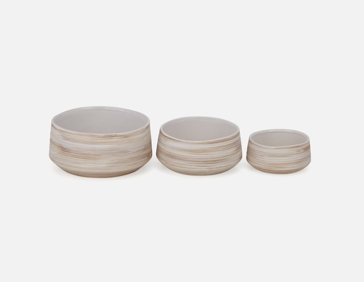 IVA - ensemble de 3 bols en céramique - Beige
