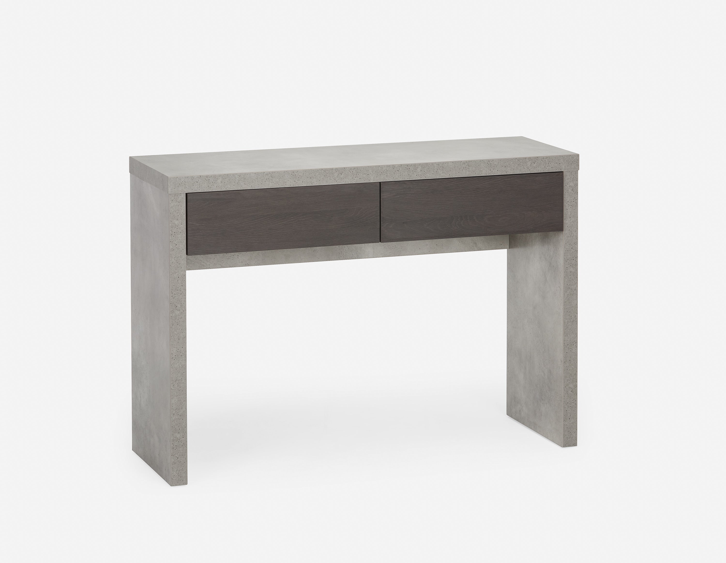 LIAM - industrial chic console table 116 cm - Dark Walnut