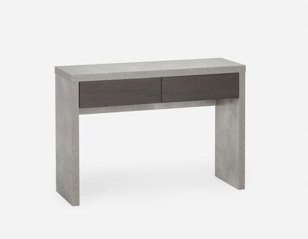 LIAM - table console industrielle chic 116 cm - Noyer foncé