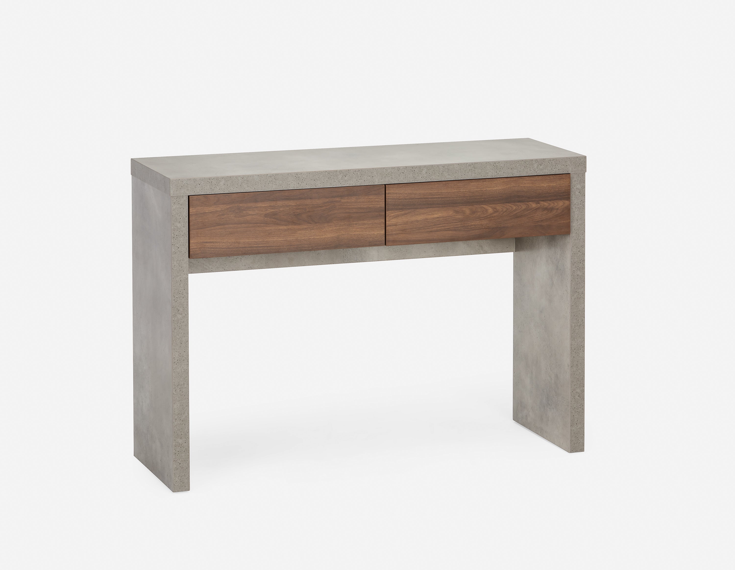 LIAM - industrial chic console table 116 cm - Walnut