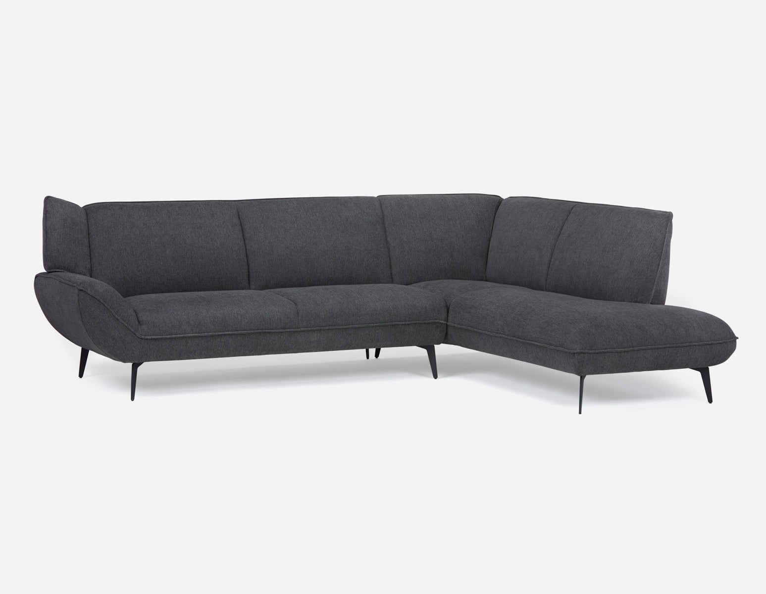 MARJORIE - modern contemporary sectional-sofa - Dark Grey