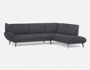 MARJORIE - canapé d’angle contemporain moderne - Gris foncé